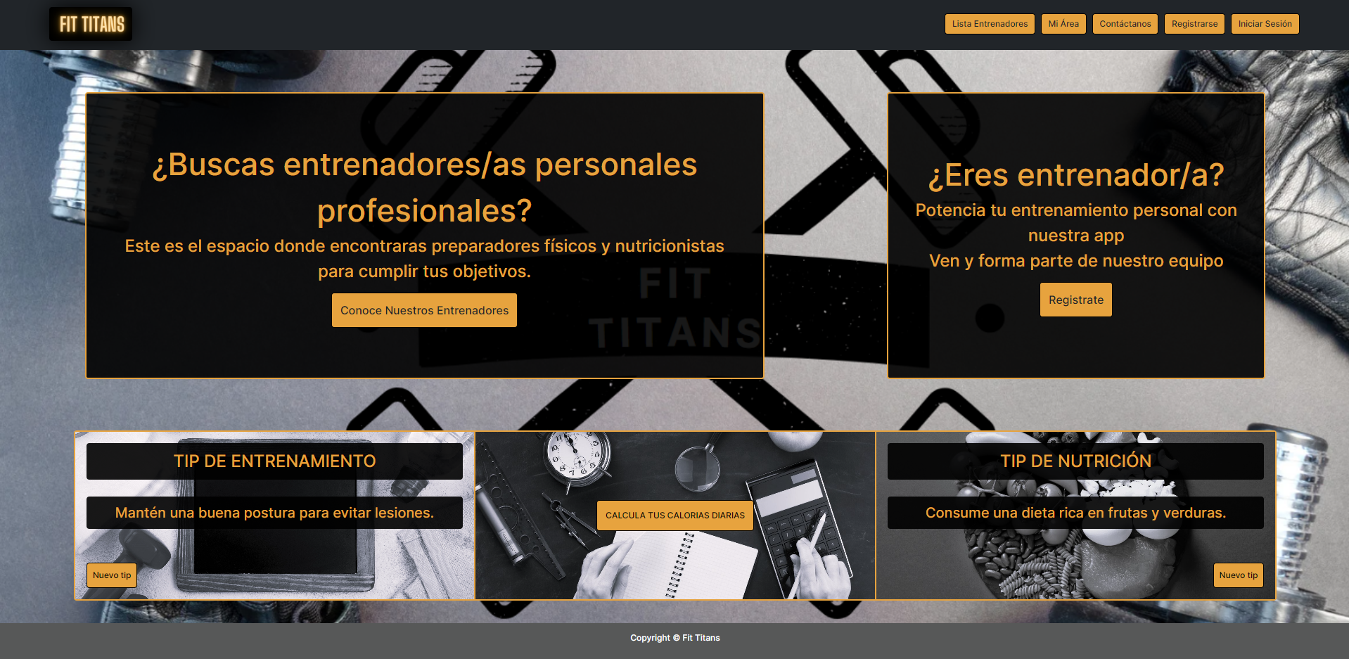 Web Entrenadores Personales
